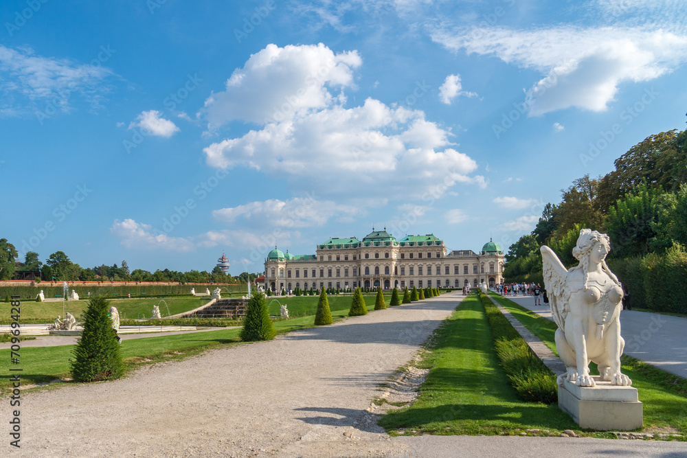 Views of Belvedere Castle, a complex consisting of two Baroque palaces