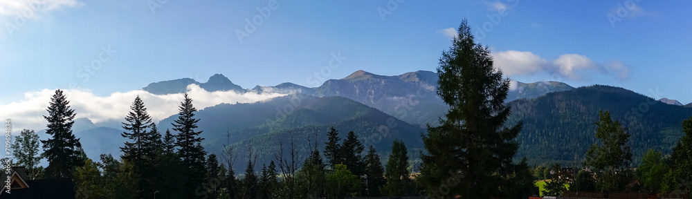 mountain view forest landscape Poland Zakopane mountain view forest landscape Poland Zakopane