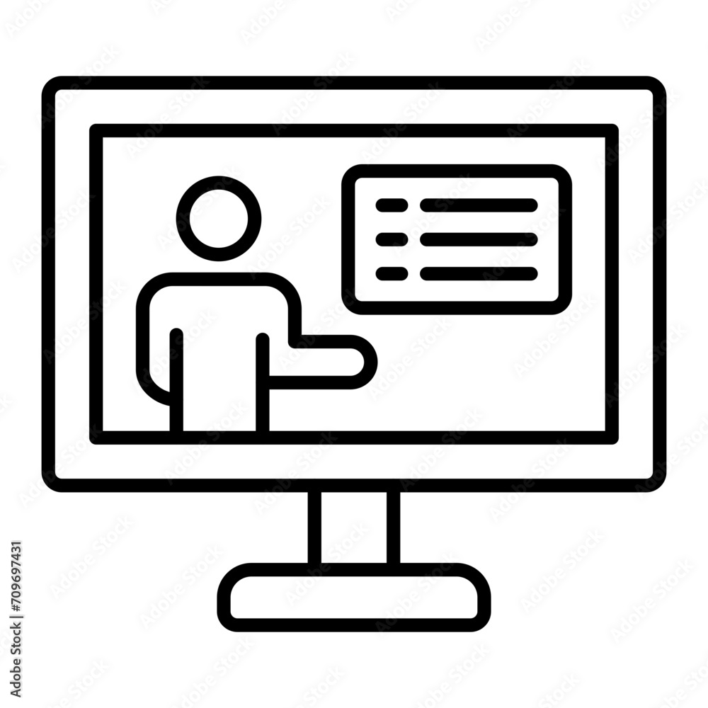 Online Learning line icon Online Learning line icon