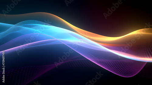 Technology abstract line background and light effect, technology-sense background material