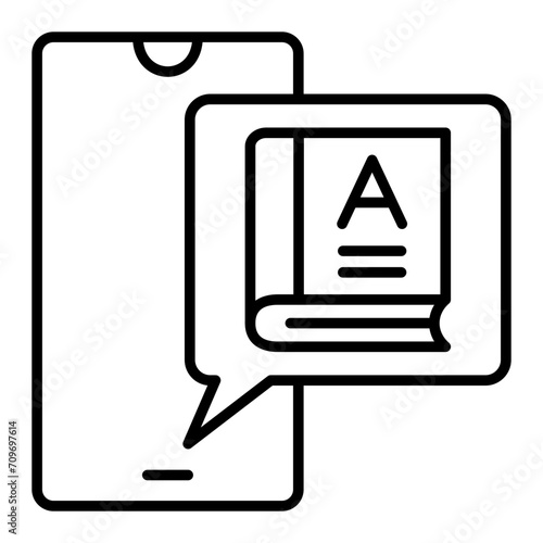   Vocabulary line icon