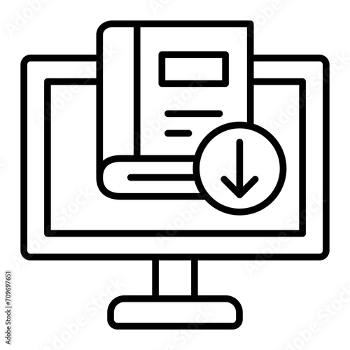   Direct Download line icon