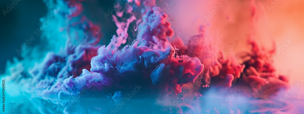 Abstract background, colorful clumped smoke, fantasy, blur. Abstract background, colorful clumped smoke, fantasy, blur.