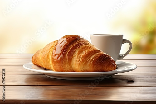 croissant and coffee