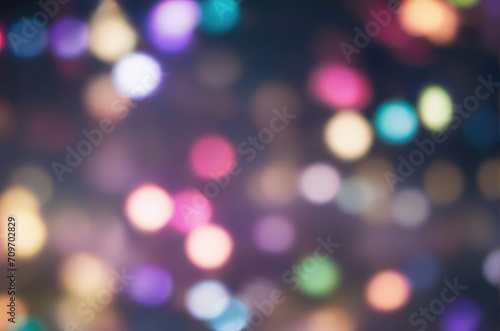 small  colored lights shaped bokeh blurred background