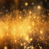 Golden Sparkle: Captivating Image Featuring Glistening Gold Glitter - Generative AI