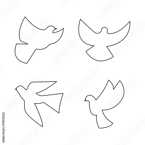dove, birds stencil