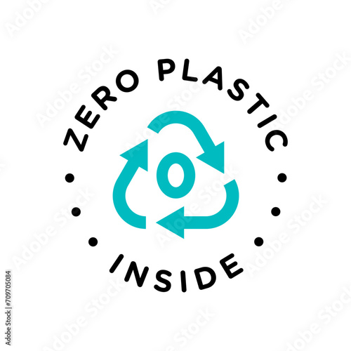 Microplastic free vector icon logo badge concept design