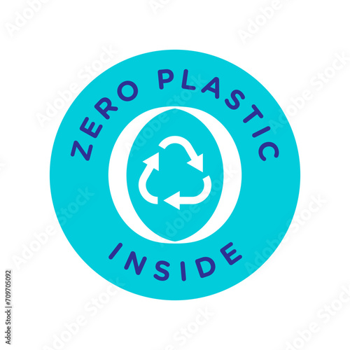 Microplastic free vector icon logo badge concept design