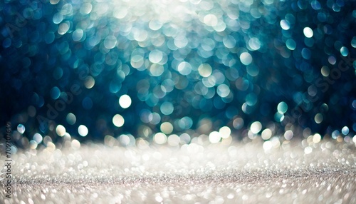 white glitter with shiny sparkles background defocused abstract christmas new year lights on backgroundimage digital design illustration photo
