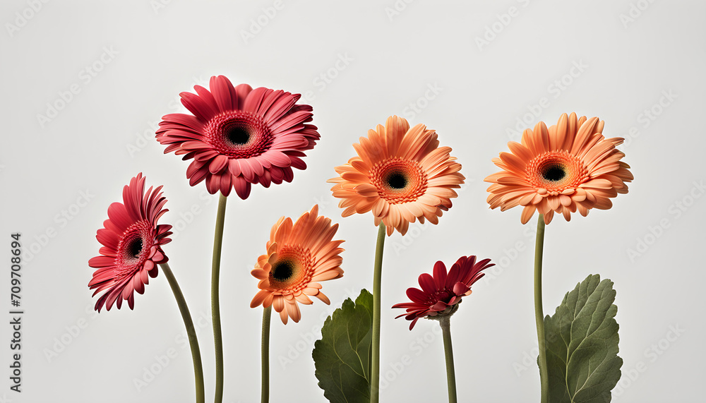 Beautiful Isolate Gerbera Flower Beautiful Isolate Gerbera Flower