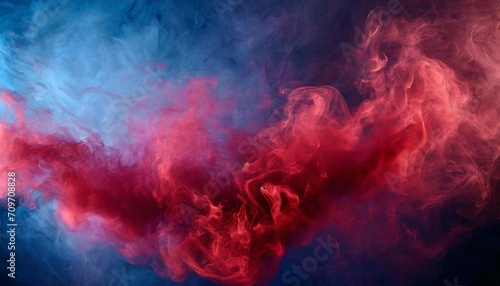red smoke on a blue background mystic texture in neon colors illustration