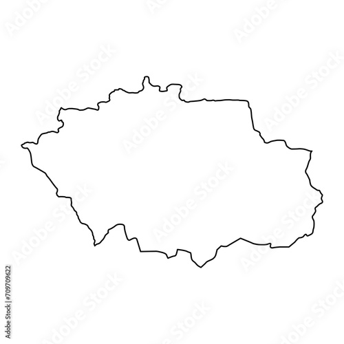 Uvs province map, administrative division of Mongolia. Vector illustration.