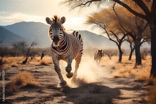 zebra in the wild © Dhanushka