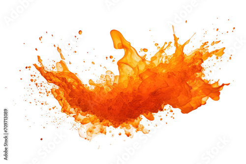 Burnt Orange Color Blast Isolated On Transparent Background