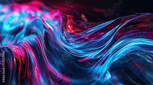Glowing Tides: The Ebb And Flow Of Lights, Generative ai © Rika