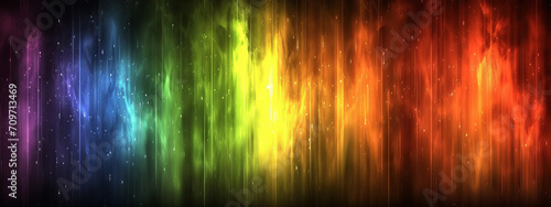 Vibrant Spectrum, A Mesmerizing Kaleidoscope of Rainbow Colors on a Mysterious Black Canvas