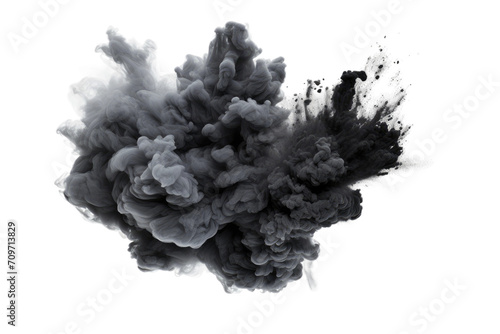 Charcoal Color Blast Isolated On Transparent Background