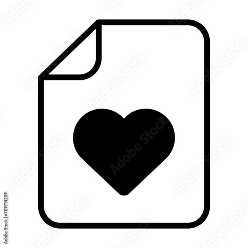 Favorite File solid glyph icon