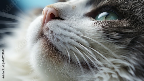 Close-up of a Majestic Cat Basking in Sunlight