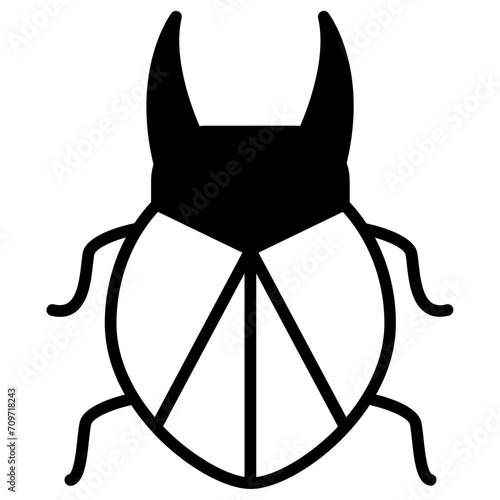 Giant water bug solid glyph icon