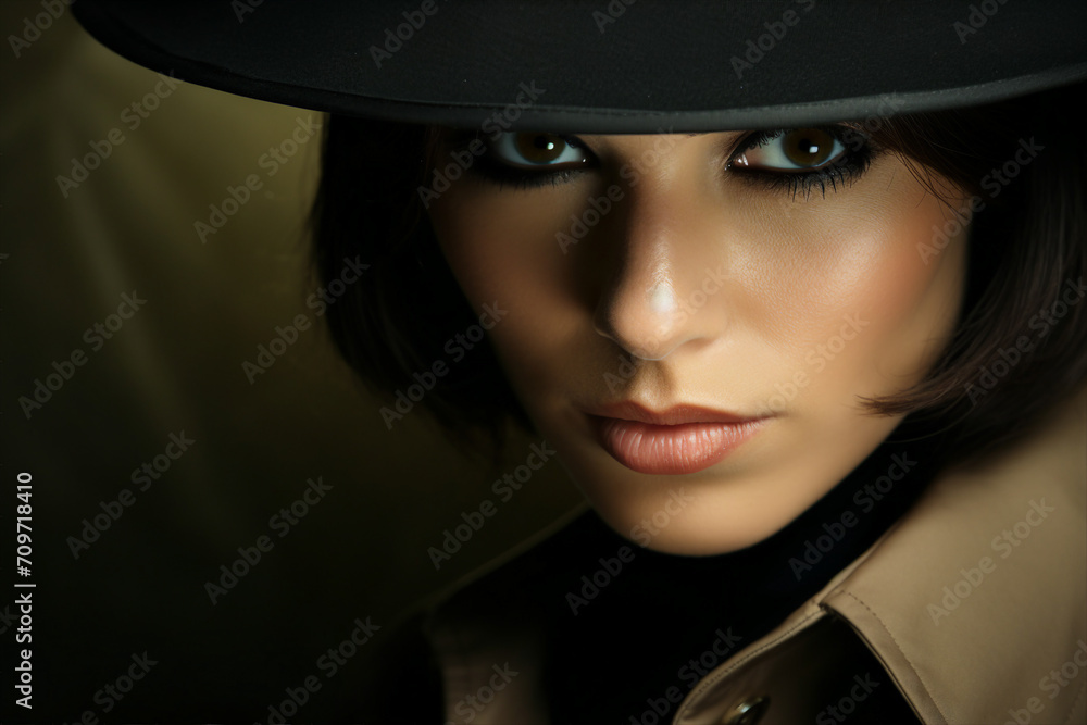Old fashioned secret agent retro style woman man investigate criminal Generative AI motion picture movie Old fashioned secret agent retro style woman man investigate criminal Generative AI motion picture movie