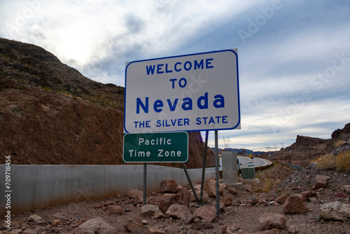 Welcome to Nevada - 4K Ultra HD Image of Desert Landscape with Welcome Sign