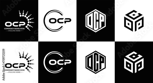 OCP logo. O C P design. White OCP letter. OCP, O C P letter logo design. Initial letter OCP linked circle uppercase monogram logo. O C P letter logo vector design. OCP letter logo design five style.	
 photo