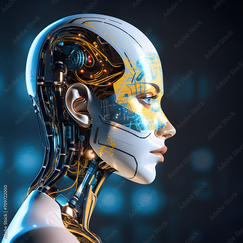 AI Sentinel: Profiling a Robot in Side View - Cutting-Edge Technology in Silhouette - Generative AI AI Sentinel: Profiling a Robot in Side View - Cutting-Edge Technology in Silhouette - Generative AI