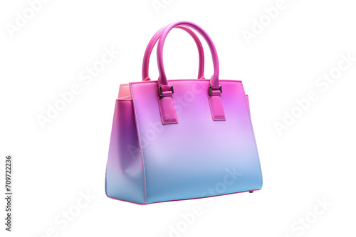 Radiant Ombre Print Handbag Isolated On Transparent Background
