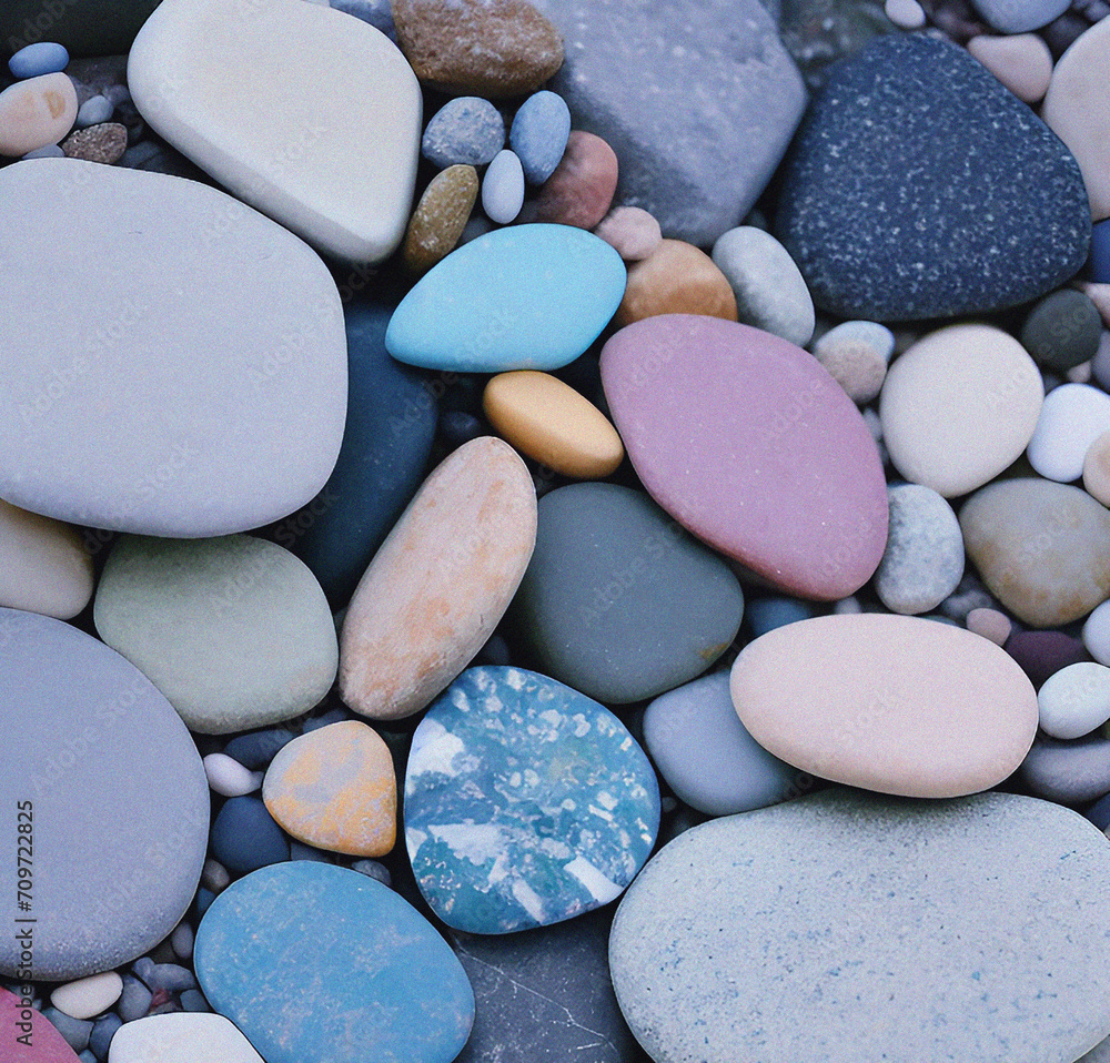 Pebbles on the beach. Stone texture with cracks. Close-up. Rough Stone surface. Nature backdrop. Minimalist design Pebbles on the beach. Stone texture with cracks. Close-up. Rough Stone surface. Nature backdrop. Minimalist design