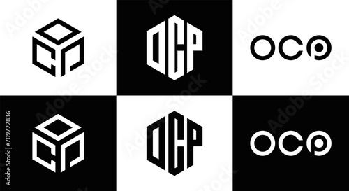 OCP logo. O C P design. White OCP letter. OCP, O C P letter logo design. Initial letter OCP linked circle uppercase monogram logo. O C P letter logo vector design. OCP letter logo design five style.	
 photo