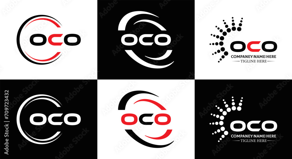 OCC logo. O C C design. White OCC letter. OCC, O C C letter logo design. Initial letter OCC linked circle uppercase monogram logo. O C C letter logo vector design. OCC letter logo design five style.	

