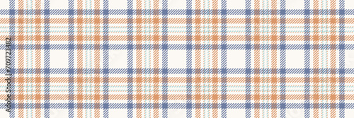 Tracery seamless plaid check, vibrant pattern vector tartan. Household fabric background textile texture in sea shell and orange colors.