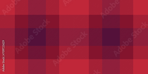 Performance vector texture check, customizable tartan seamless textile. Single fabric plaid background pattern in red and pink colors.