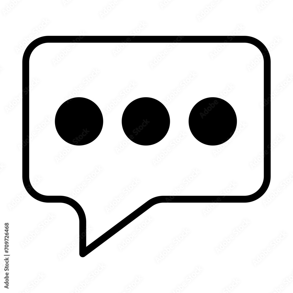 Chat solid glyph icon Chat solid glyph icon