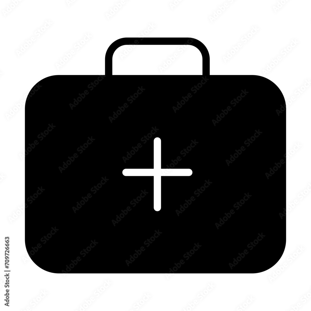 Medical Kit solid glyph icon Medical Kit solid glyph icon