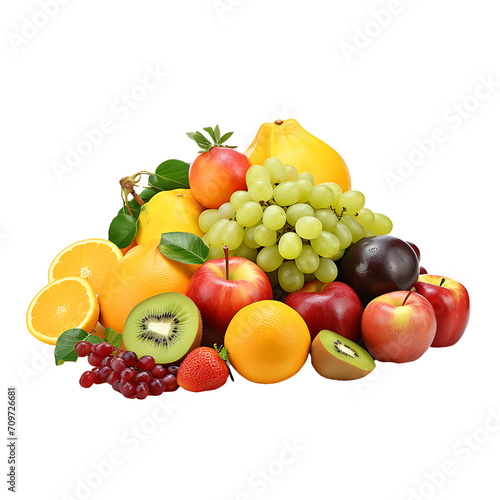 fruits and berries On a transparent background PNG