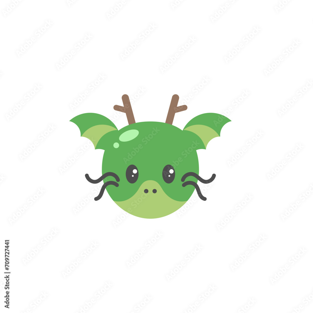 Icon Illustration of Dragon Zodiac Flat Design - Chinese Zodiac Vector Illustration Icon Illustration of Dragon Zodiac Flat Design - Chinese Zodiac Vector Illustration