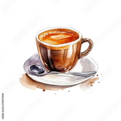 Espresso Macchiato Aquarell Kunst Bild Kaffeetasse Schaum Handgemalt Kaffee Kunstwerk Italienischer Kaffee Leinwanddruck Barista Kunst K  chendekor Caf   Wandbild Geschenkidee Kaffeegenuss