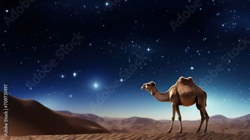 camel in the desert