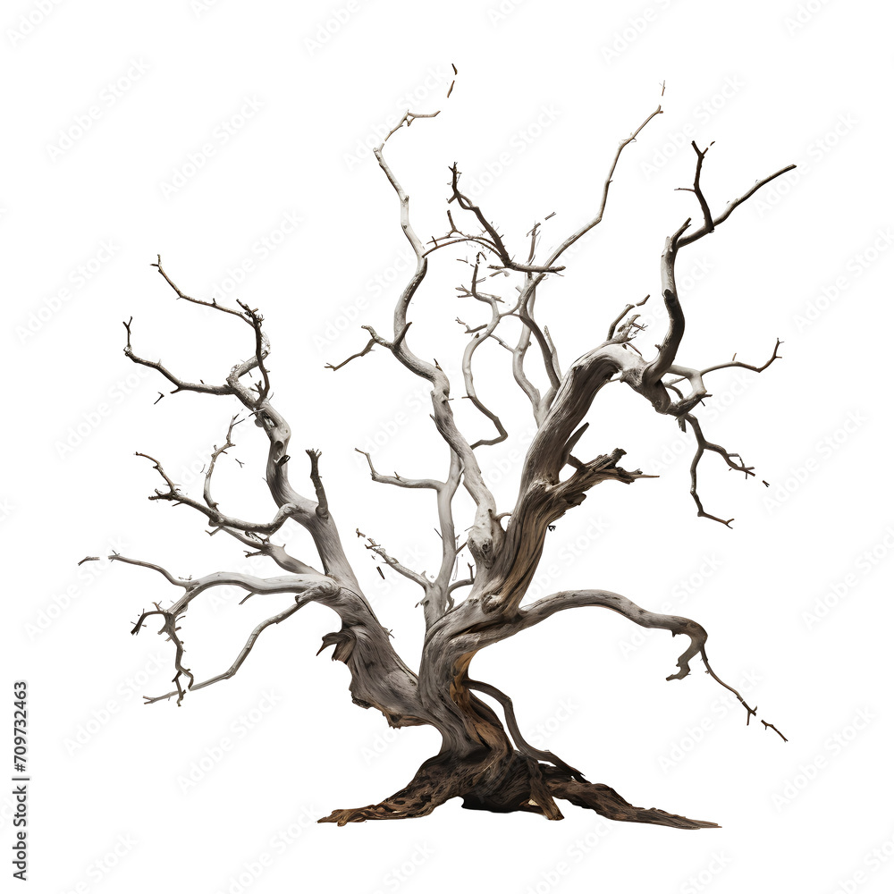 Dead tree for Halloween and horror festival on transparent background PNG