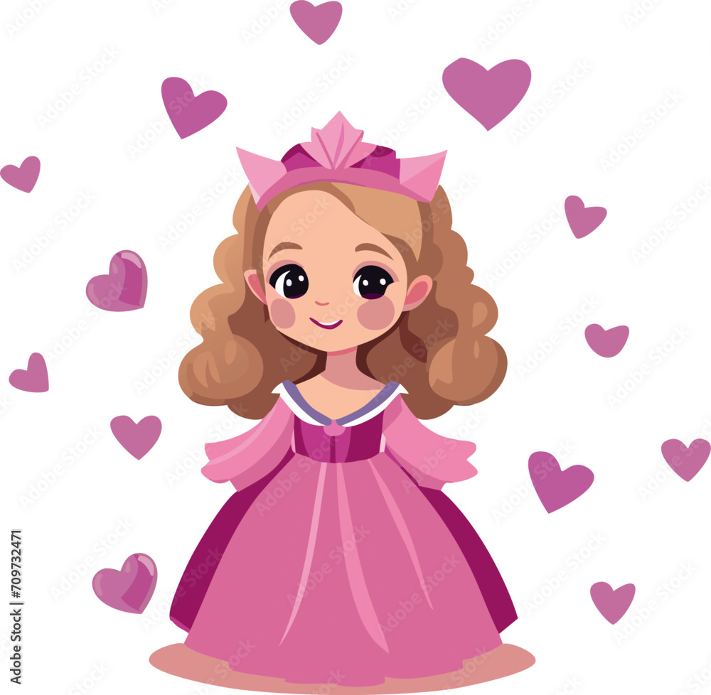Sweet Princess and Pink Heart 
