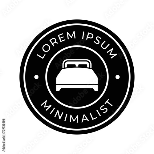 Bed store logo. Simple Furniture Bed Store Logo Template Vector
