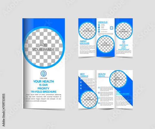 Tri fold Medical  Brochure Design Template Vector