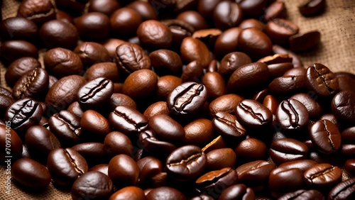 Coffee lovers dream  a background full of aromatic coffee beans  