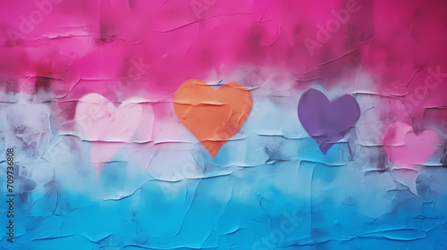 Valentine's Day, love and romance background, background with heart shapes