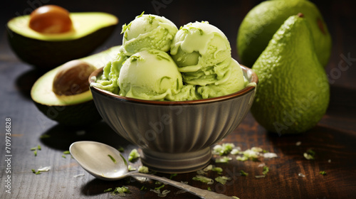 South African avocado ice cream and fresh avocados
