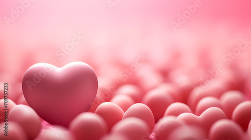 Valentine's Day, love and romance background, background with heart shapes