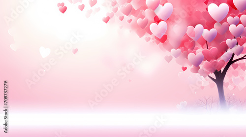 Valentine's Day, love and romance background, background with heart shapes